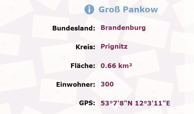 1 Postleitzahl in Groß Pankow, Brandenburg