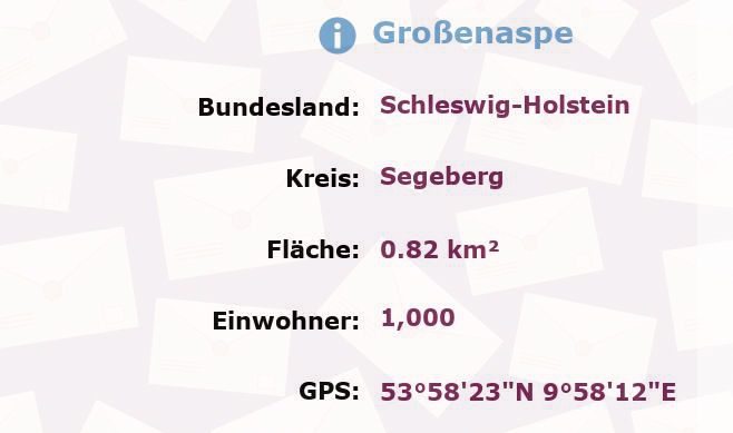 1 Postleitzahl in Großenaspe, Schleswig-Holstein