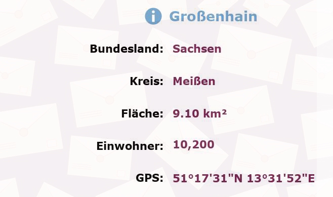 1 Postleitzahl in Großenhain, Sachsen