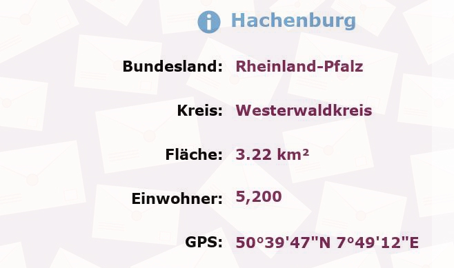 1 Postleitzahl in Hachenburg, Rheinland-Pfalz