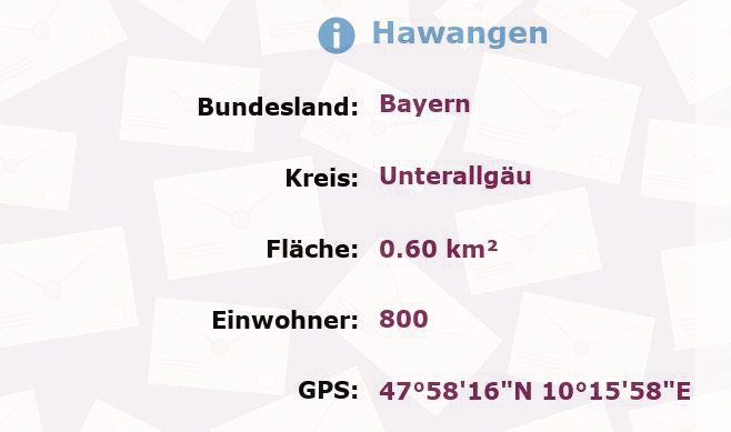 1 Postleitzahl in Hawangen, Bayern