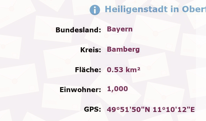 1 Postleitzahl in Heiligenstadt in Oberfranken, Bayern