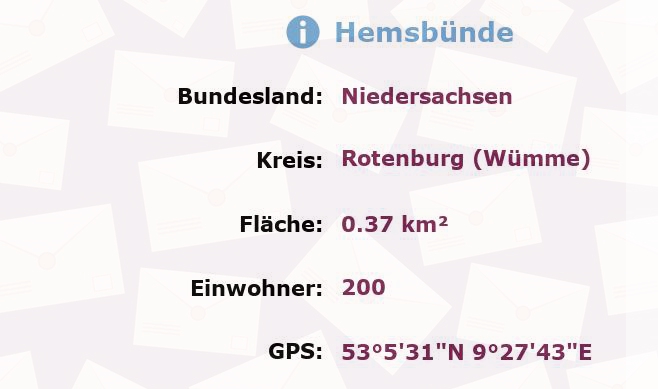 1 Postleitzahl in Hemsbünde, Niedersachsen