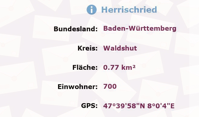 1 Postleitzahl in Herrischried, Baden-Württemberg