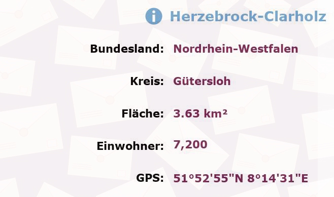 1 Postleitzahl in Herzebrock-Clarholz, Nordrhein-Westfalen