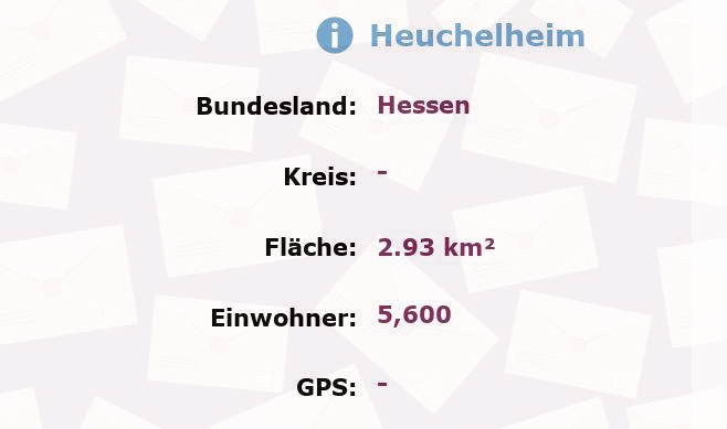 1 Postleitzahl in Heuchelheim, Hessen