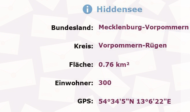 1 Postleitzahl in Hiddensee, Mecklenburg-Vorpommern