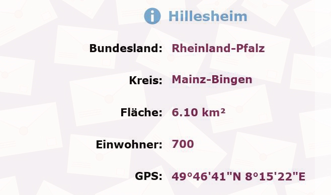 1 Postleitzahl in Hillesheim, Rheinland-Pfalz