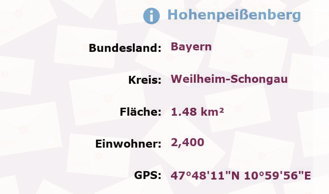 1 Postleitzahl in Hohenpeißenberg, Bayern