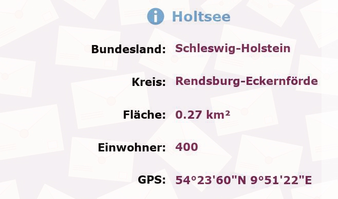 1 Postleitzahl in Holtsee, Schleswig-Holstein