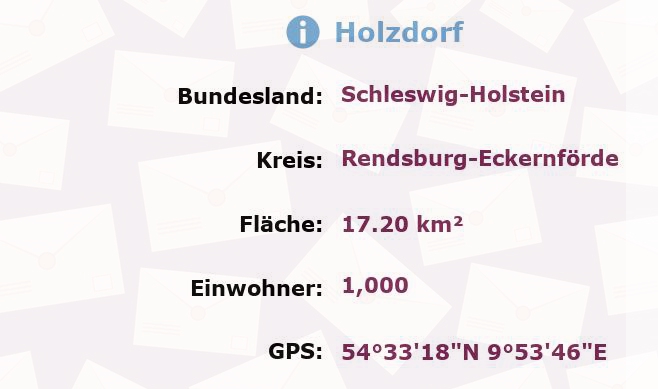 1 Postleitzahl in Holzdorf, Schleswig-Holstein