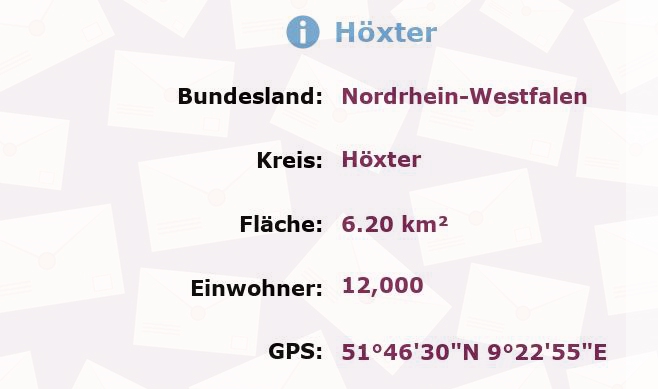 1 Postleitzahl in Höxter, Nordrhein-Westfalen