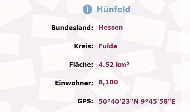 1 Postleitzahl in Hünfeld, Hessen