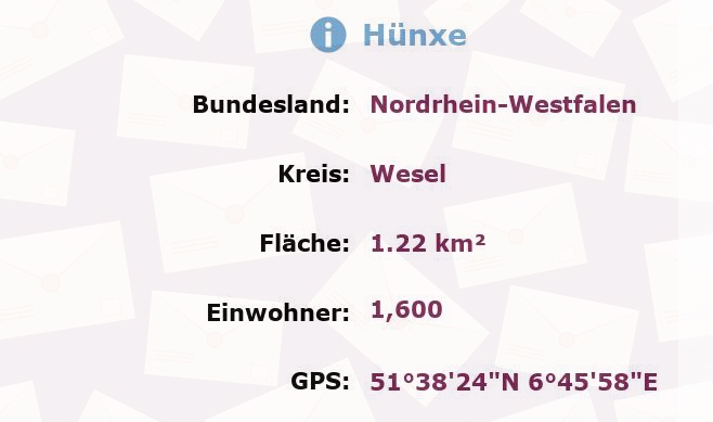 1 Postleitzahl in Hünxe, Nordrhein-Westfalen