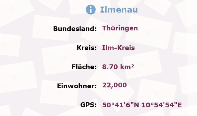 1 Postleitzahl in Ilmenau, Thüringen