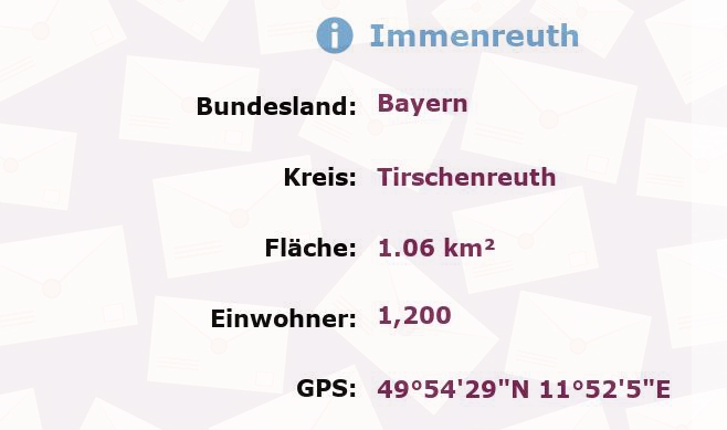 1 Postleitzahl in Immenreuth, Bayern