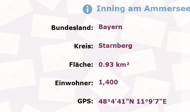 1 Postleitzahl in Inning am Ammersee, Bayern