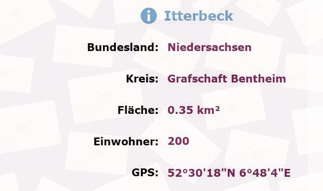 1 Postleitzahl in Itterbeck, Niedersachsen