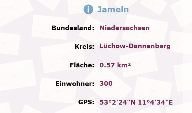 1 Postleitzahl in Jameln, Niedersachsen