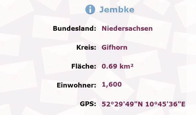 1 Postleitzahl in Jembke, Niedersachsen