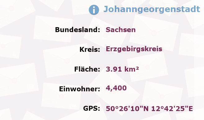 1 Postleitzahl in Johanngeorgenstadt, Sachsen