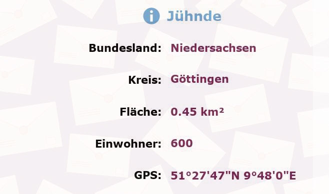 1 Postleitzahl in Jühnde, Niedersachsen