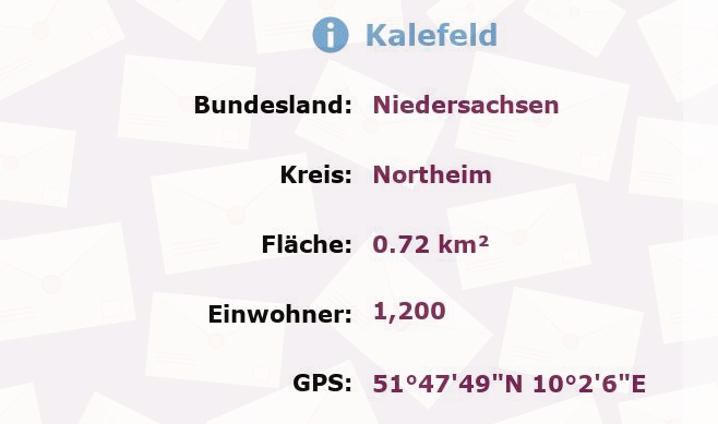 1 Postleitzahl in Kalefeld, Niedersachsen