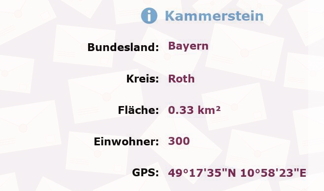 1 Postleitzahl in Kammerstein, Bayern