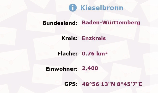 1 Postleitzahl in Kieselbronn, Baden-Württemberg