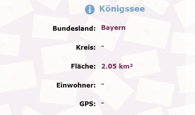 1 Postleitzahl in Königssee, Bayern