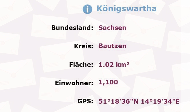 1 Postleitzahl in Königswartha, Sachsen