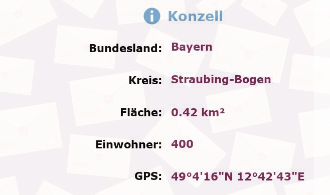 1 Postleitzahl in Konzell, Bayern