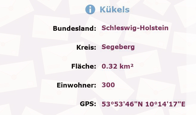 1 Postleitzahl in Kükels, Schleswig-Holstein