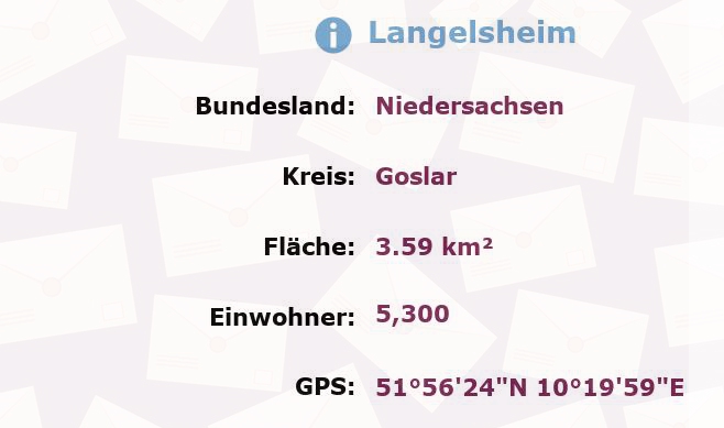 1 Postleitzahl in Langelsheim, Niedersachsen