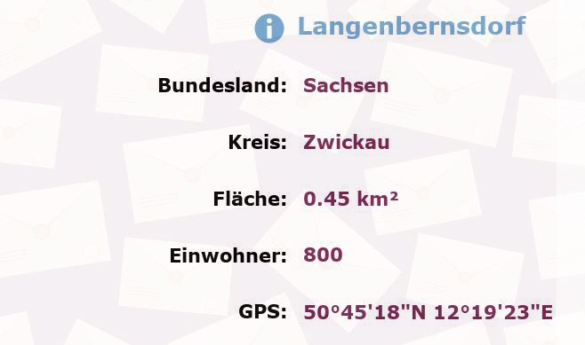 1 Postleitzahl in Langenbernsdorf, Sachsen