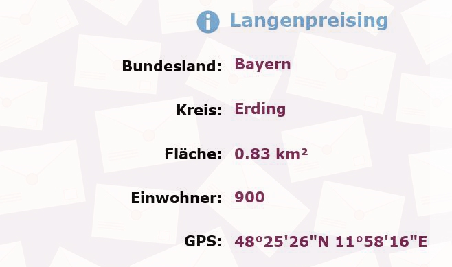 1 Postleitzahl in Langenpreising, Bayern