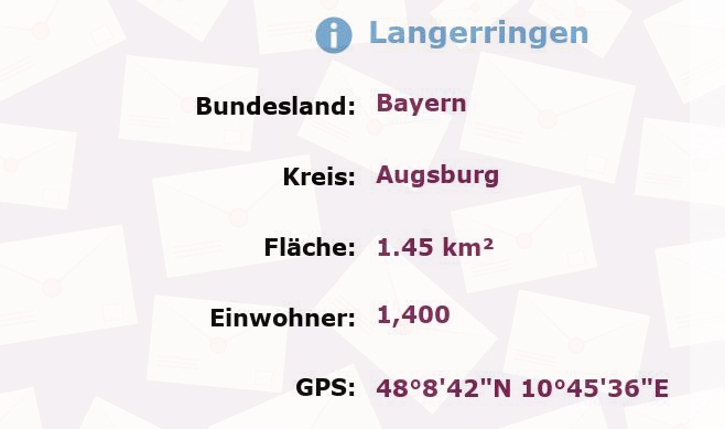 1 Postleitzahl in Langerringen, Bayern