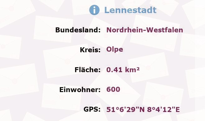 1 Postleitzahl in Lennestadt, Nordrhein-Westfalen