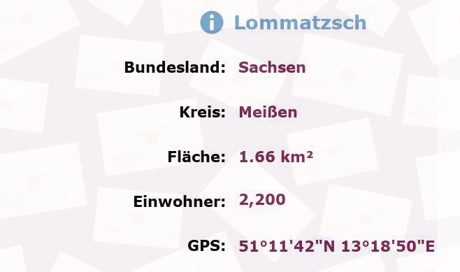 1 Postleitzahl in Lommatzsch, Sachsen