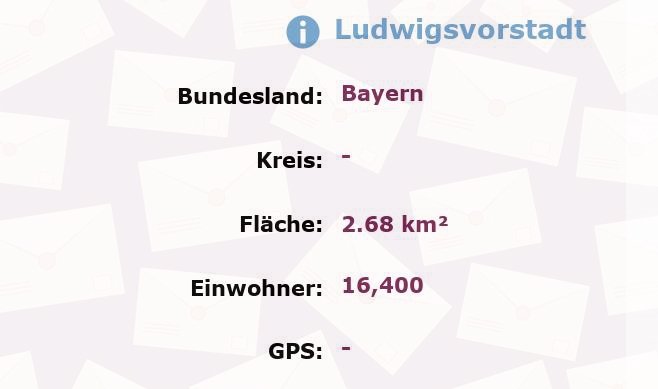 1 Postleitzahl in Ludwigsvorstadt, Bayern