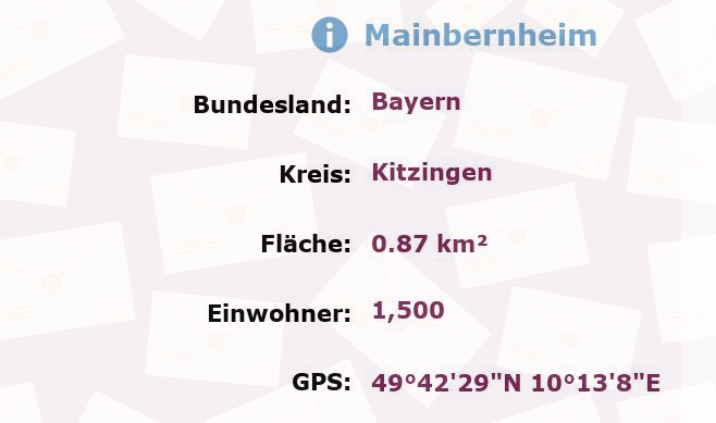 1 Postleitzahl in Mainbernheim, Bayern