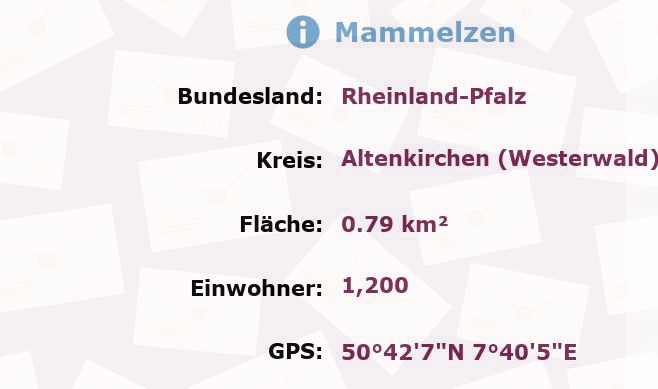 1 Postleitzahl in Mammelzen, Rheinland-Pfalz