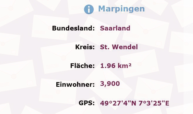 1 Postleitzahl in Marpingen, Saarland