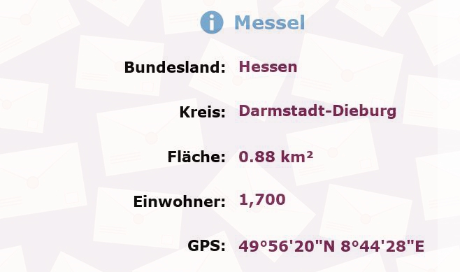 1 Postleitzahl in Messel, Hessen