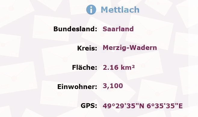 1 Postleitzahl in Mettlach, Saarland