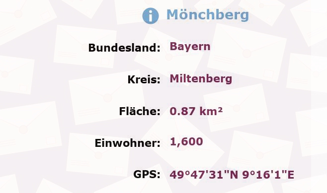 1 Postleitzahl in Mönchberg, Bayern