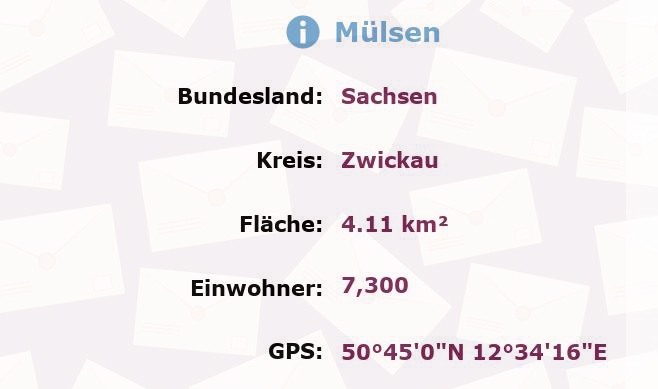 1 Postleitzahl in Mülsen, Sachsen