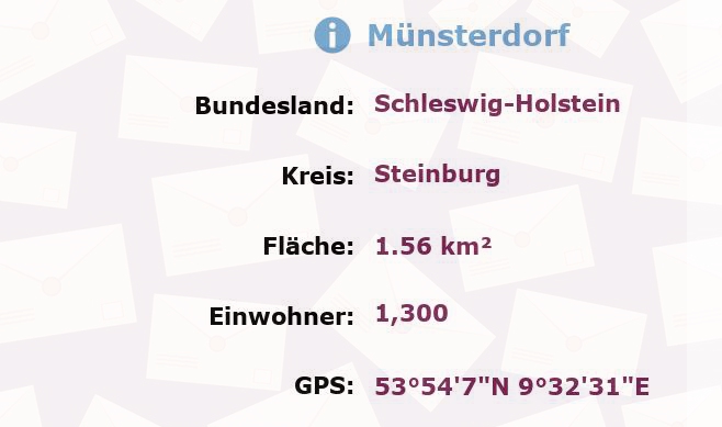 1 Postleitzahl in Münsterdorf, Schleswig-Holstein