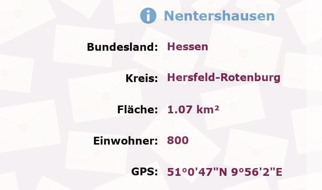 1 Postleitzahl in Nentershausen, Hessen