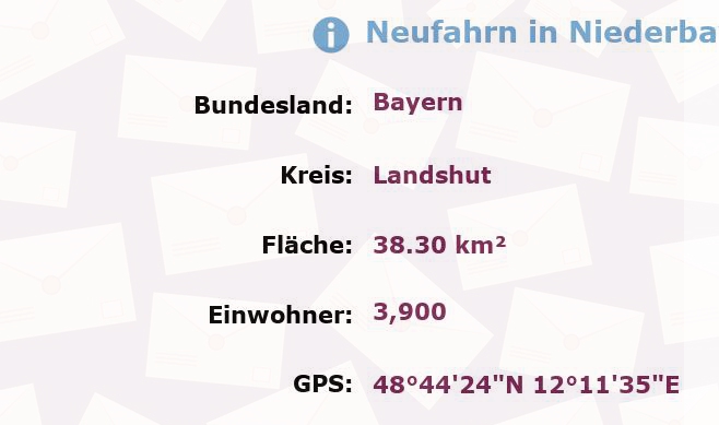 1 Postleitzahl in Neufahrn in Niederbayern, Bayern